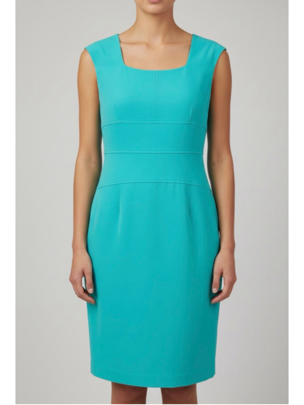 Worthington Women’s Size 8 Sheath Dress – Turquoise/Aqua Knee Length Career Dres